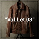 VaLLet 本革 レザーブルゾン メンズ ヴァレット VALLET03AN レザージャケット/ライダースジャケット 革ジャン/皮ジャン/バイカー/YOUTUB...