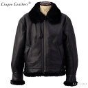 Liugoo Leathers 本革 B-3フライトジャケット メンズ リューグーレザーズ MIL09A フライトジャケット ボマージャケット 革ジャン 皮ジャ...