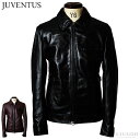 JUVENTUS 本革 手染めシングルライダースジャケット メンズ ユベントス KR002 レザージャケット/ブルゾン/アウター 革ジャン/皮ジャン/本皮ジャン...
