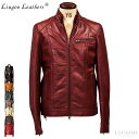 Liugoo Leathers 本革 シングルライダースジャケット メンズ リューグーレザーズ SRS07 軽くて柔かい! ライダースジャケット レザージャケッ...