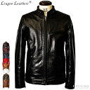 Liugoo Leathers 本革 シングルライダースジャケット メンズ リューグーレザーズ SRS01A シングルライダース ライダースジャケット レザージャケット 革ジャン 皮ジャン ダブルライダース 本革ジャケット ブラック 黒 ジャケット バイク モーターサイクル