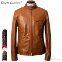 Liugoo Leathers 本革 シングルライダースジャケット メンズ リューグーレザーズ SRS01A シングルライダース ライダースジャケット レザージ...