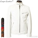 Liugoo Leathers 本革 シングルライダースジャケット メンズ リューグーレザーズ SRS01A シングルライダース ライダースジャケット レザージ...