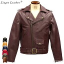 Liugoo Leathers 本革 ダブルライダースジャケット メンズ リューグーレザーズ DRY01A レザージャケット バイカージャケット 革ジャン 皮ジ...