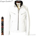 Liugoo Leathers 本革 襟ボアハイネックシングルライダースジャケット メンズ リューグーレザーズ WNG01A シングルライダース ライダースジャ...