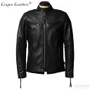 Liugoo Leathers 本革 プロテクター付シングルライダースジャケット メンズ リューグーレザーズ SRS11A レザージャケット バイカージャケット...