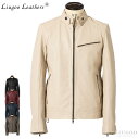 Liugoo Leathers 本革 メッシュレザー シングルライダースジャケット メンズ リューグーレザーズ SRS15A 軽くて柔かい! ライダースジャケッ...