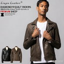 Liugoo Leathers 本革 パッドダブルライダースジャケット メンズ リューグーレザーズ DRY11A ライダースジャケット レザージャケット パッド...