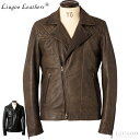 Liugoo Leathers 本革 パッドダブルライダースジャケット メンズ リューグーレザーズ DRY11A ライダースジャケット レザージャケット パッド...