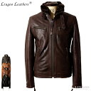 Liugoo Leathers 本革 ウィングネックシングルライダースジャケット メンズ リューグーレザーズ WNG14A レザージャケット 革ジャン 本革ジャ...