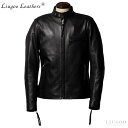 Liugoo Leathers 本革 プロテクター付シングルライダースジャケット メンズ リューグーレザーズ SRS21A レザージャケット バイカージャケット...