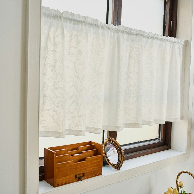 【最大15％OFFCP】【丈1cmオーダー】カフェカーテン　小窓カーテン 間仕切りカーテン ロング丈 遮光カ..