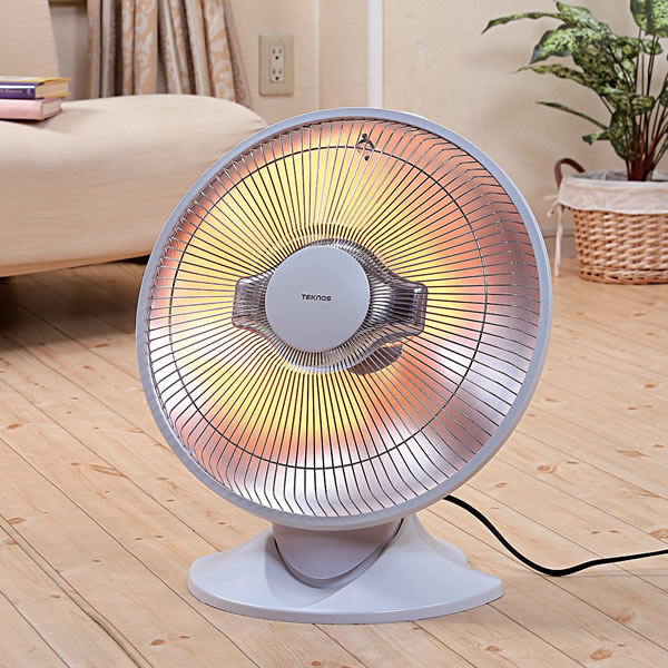 ハロゲンヒーター 電気ヒーター 電気ストーブ 暖房 パラボラ型 TEKNOS PH-800 即暖 速暖 上下首角度調節