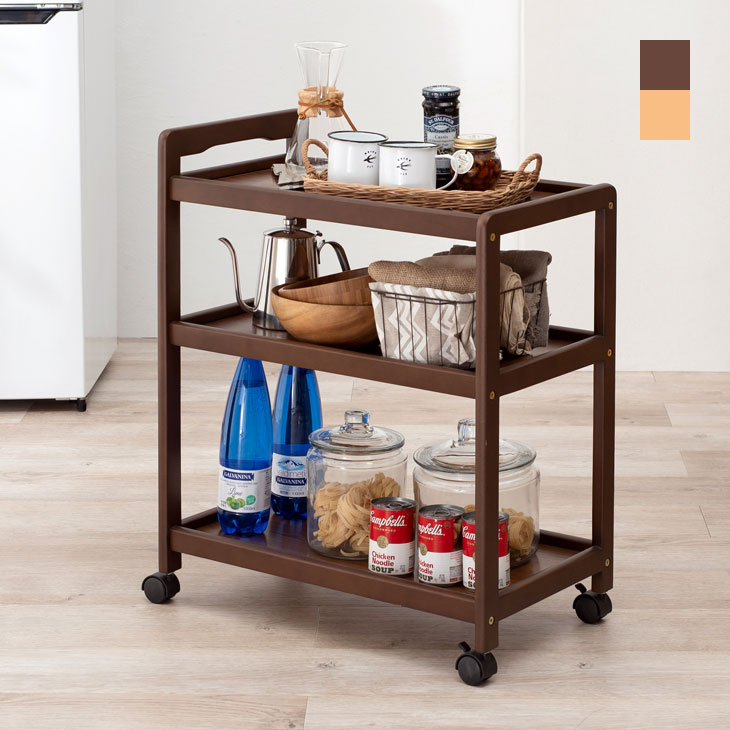 キッチンワゴン 3段 キャスター付き サイドワゴン キッチンカート キッチンカウンター キッチン収納 天..