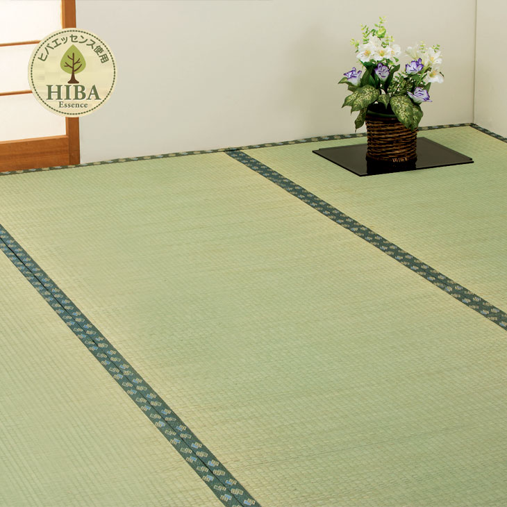 い草上敷き 2畳 国産 い草 上敷き ござ 和室 畳 防臭 抗菌 両面使用OK 双目織 ヒバエッセンス加工 ラグ 日本製
