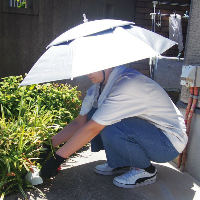 かぶる傘 2本セット 傘 日傘 かぶる 帽子の日傘 手ぶら傘 日除け 日よけ 帽子 農作業 園芸 ガーデニン..