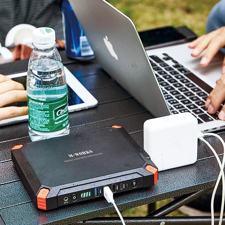 ポータブル電源 ソーラーパネル＆ポータブル蓄電池 2点セット 折りたたみ ソーラー充電 大容量 充電池 バッテリー スマホ充電 防災グッズ 停電 非常用 車中泊 キャンプ アウトドア liveit-10017878 ライブイット サンプル画像3