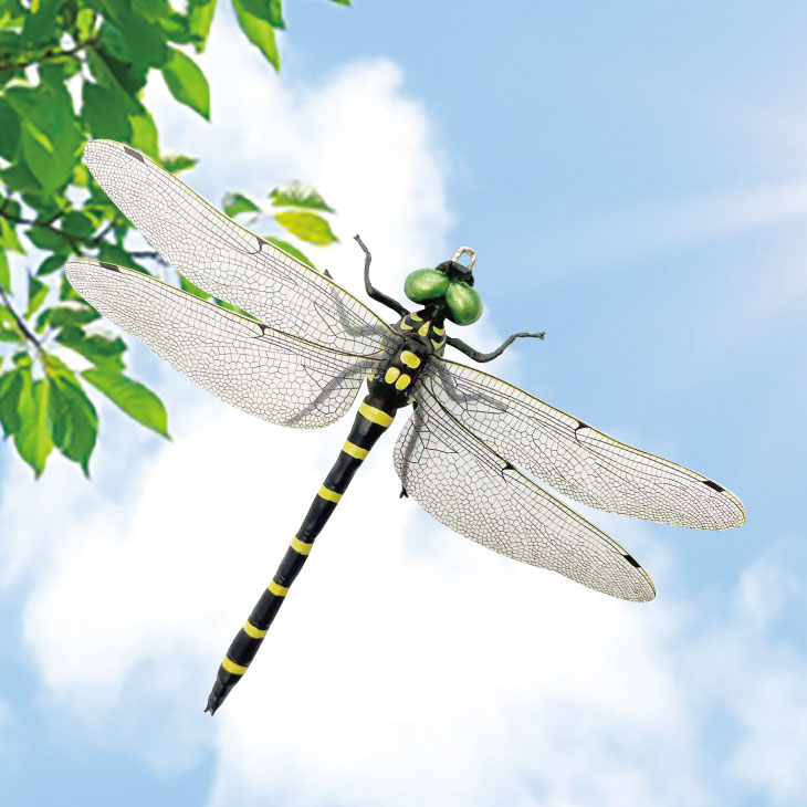 虫の天敵 鬼ヤンマ 2個組 オニヤンマ ブローチ 虫除け 虫よけ 蚊 ハエ アブ スズメバチ ブヨ カメムシ 害虫 対策 アウトドア キャンプ 釣り 庭仕事