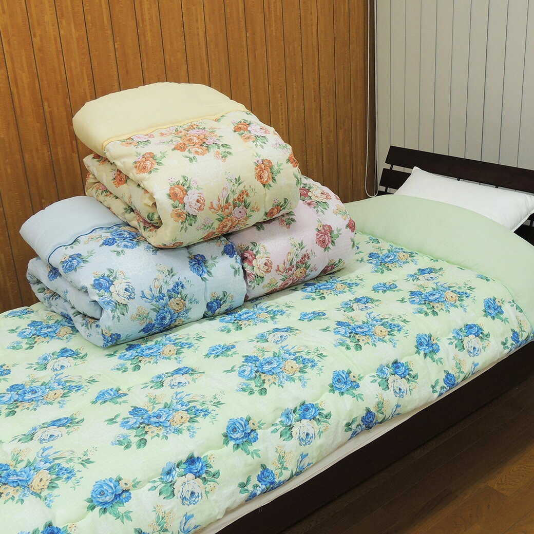 乐天商城 - 〈色おまかせ〉日本製防ダニ抗菌防臭加工ガーゼ肌掛布団 シングル