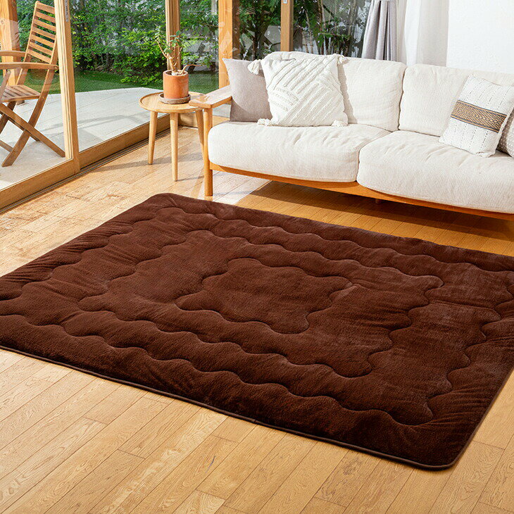 ラグ ラグマット カーペット 190×240cm あったか ふかふか 7層構造 蓄熱ラグ 絨毯 ラビットファー 抗菌 防臭 秋 冬 ホットカーペット対応 滑り止め加工