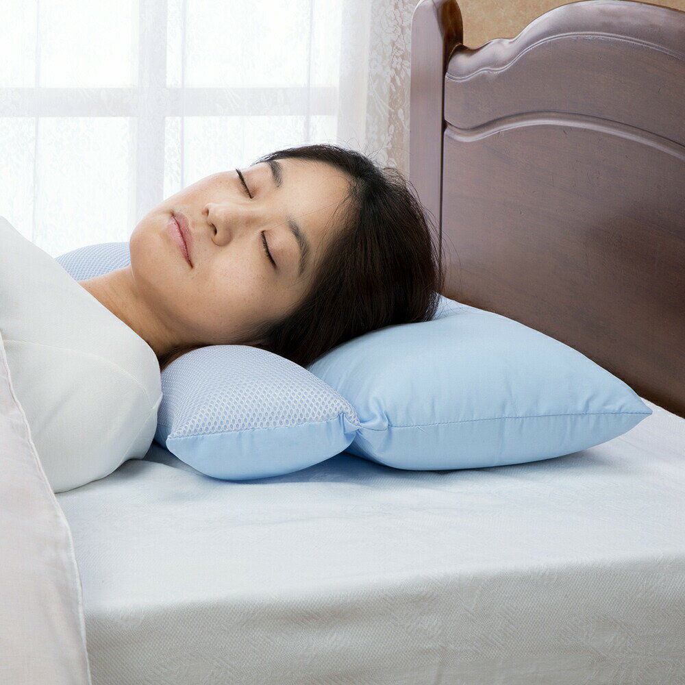 Rakuten - 快眠頚椎サポート 枕 35×50cm 横向き寝 仰向け寝に 低め まくら ピロー 高さ調節可能 洗える