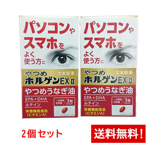 やつめホルゲンEX2（ 90粒）×2個セットパソコンやスマホをよく使う方に 大木製薬