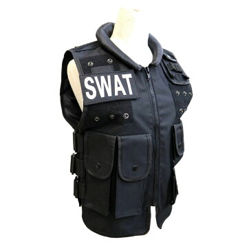 【赤字覚悟！数量限定価格】 サバゲー ベスト SWAT タイプ タクティカルベスト ブラック モール MOLLE チェストリグ マガジン ポーチ マグポーチ サバゲー 装備 黒装備 サバイバルゲーム コスプレ BDU ベスト 特殊部隊 コスプレ スワット swat