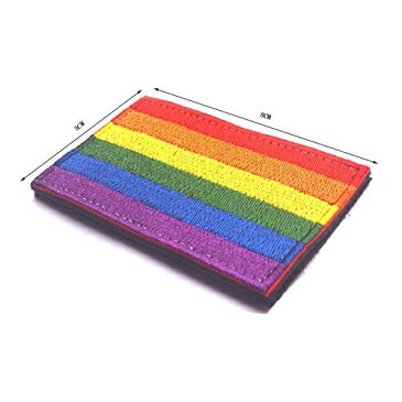 送料無料 レインボーフラッグ 刺繍 ベルクロワッペン LGBT rainbow flag pride flag LGBT ミリタリー ワッペン ベルクロワッペン パッチ マジックテープ サバイバルゲーム サバゲー 装備 迷彩服 BDU 服 アクセサリー