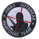 【在庫処分価格！残りわずか！！】 ミリタリー ベルクロワッペン JIHAD OUTBREAK RESPONSE TEAM 米軍 ミリタリー ワッペン ベルクロワッペン パッチ マジックテープ サバイバルゲーム サバゲー 装備 迷彩服 BDU 服 アクセサリー