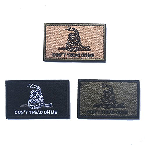 【在庫処分価格！残りわずか！！】 3点セット DON 039 T TREAD ON ME 私を踏みつけるな ベルクロワッペン ミリタリー ワッペン ベルクロワッペン パッチ マジックテープ サバイバルゲーム サバゲー 装備 迷彩服 BDU 服 アクセサリー