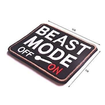 送料無料 BEAST MODE ON ビーストモードオン ベルクロワッペン ミリタリー ワッペン ベルクロワッペン パッチ マジックテープ サバイバルゲーム サバゲー 装備 迷彩服 BDU 服 アクセサリー