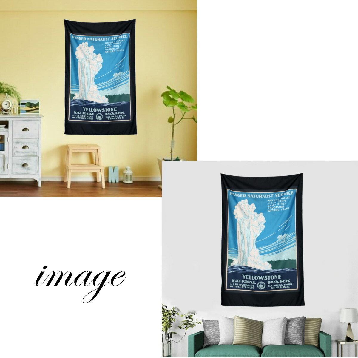92 Off オールドアメリカなお部屋にレトロポップな雰囲気を アメリカン レトロ リゾート イエローストーン シークリフ バミューダ諸島 プエルトリコ 世界遺産 インテリア タペストリー 旅行 ファッション 布 部屋 雑貨 イラスト テレワーク 背景布 ファブリック