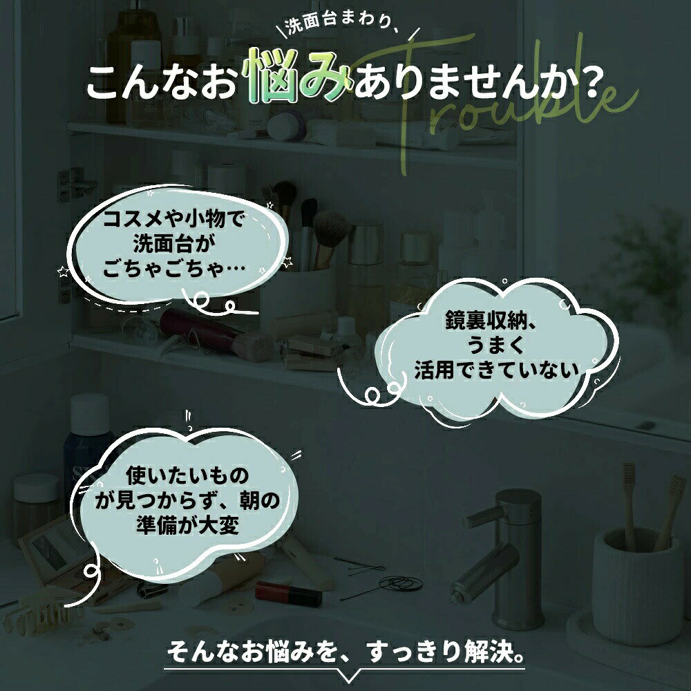 収納ボックス 引き出し式 テーブル下 引き出し 収納ボックス すっきり バスルーム 3サイズ セット 強力両面テープ ワイドオープン 透明 PET 小物整理 コスメ収納 取り付け式引き出し 洗面所・キッチン・オフィス対応 S/M/Lサイズ [2]