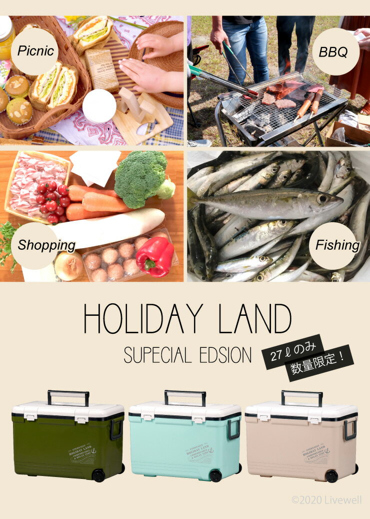 【あす楽】保冷 熱中症対策グッズ クーラーボックス【ホリデーランドクーラーSE27L】ペットボトル 水抜き栓付 ベルト付 日本製 丈夫 頑丈 イワシ 釣りアウトドア フィッシング キャンプ 海水浴 バーベキュー BBQ 行楽 保温 シンワ お花見通販格安セール情報 楽天 通販