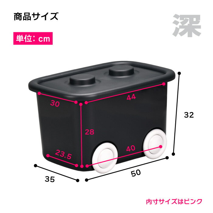 かわいい 収納ボックス フタ付き【おもちゃボックス】プラスチック製 衣装ケース 収納コンテナ 日本製 おもちゃ入れ 押入れ収納 クローゼット 収納ケース 車輪付き 積み重ね おもちゃ箱 EDLP 2