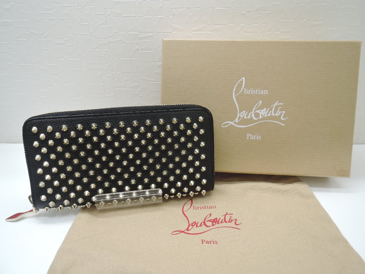 クリスチャンルブタン Christian Louboutin クリスチャンルブタン パネトーネウォレット ラウンドファスナー長財布 BOX付 ランクA