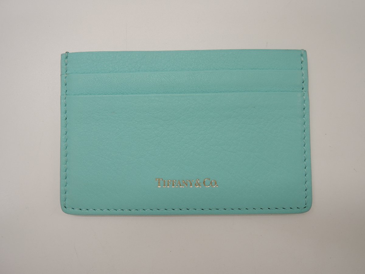 ティファニー Tiffany&Co カードケース レザー ティファニーブルー ランクAB