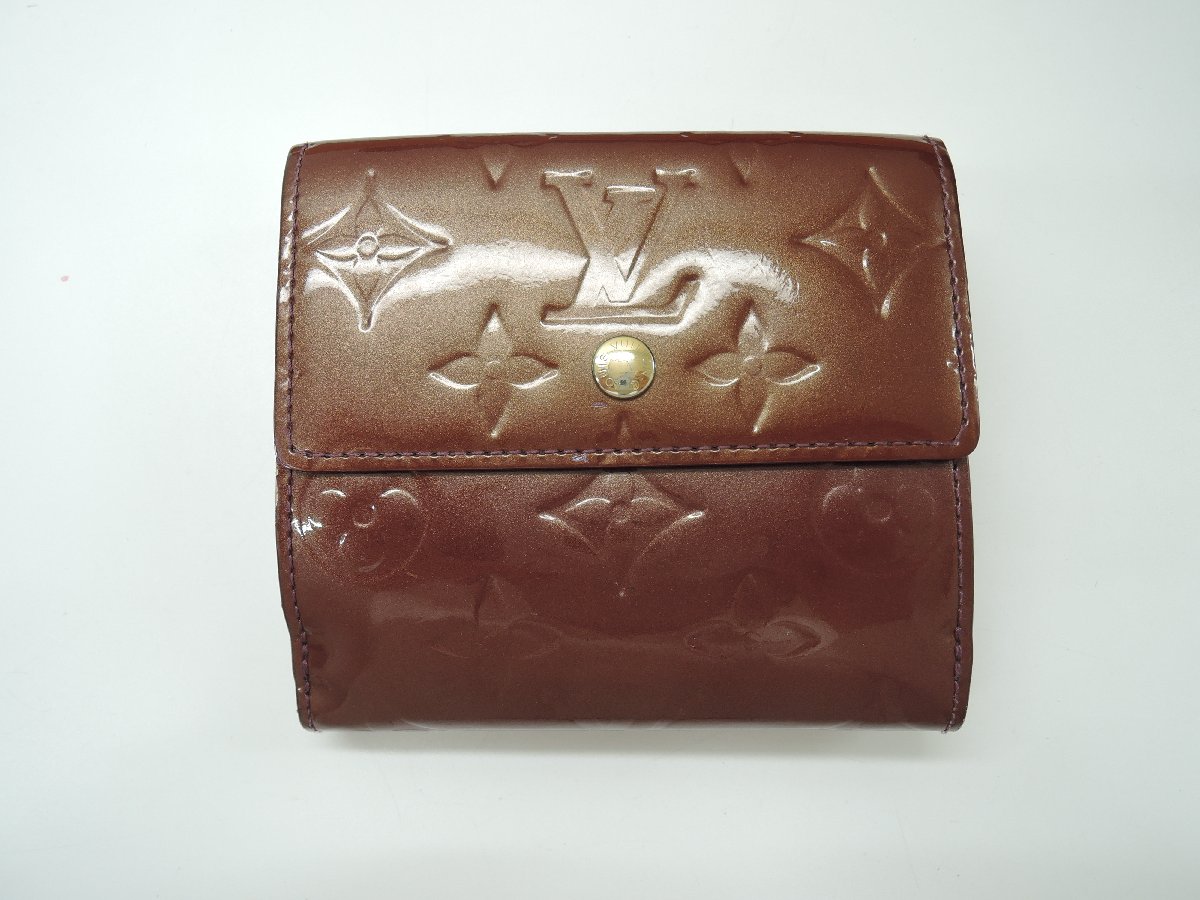 ルイヴィトン LOUIS VUITTON ポルトフォイユ・エリーズ M93576 Wホック財布 ヴェルニ 中古 Bランク