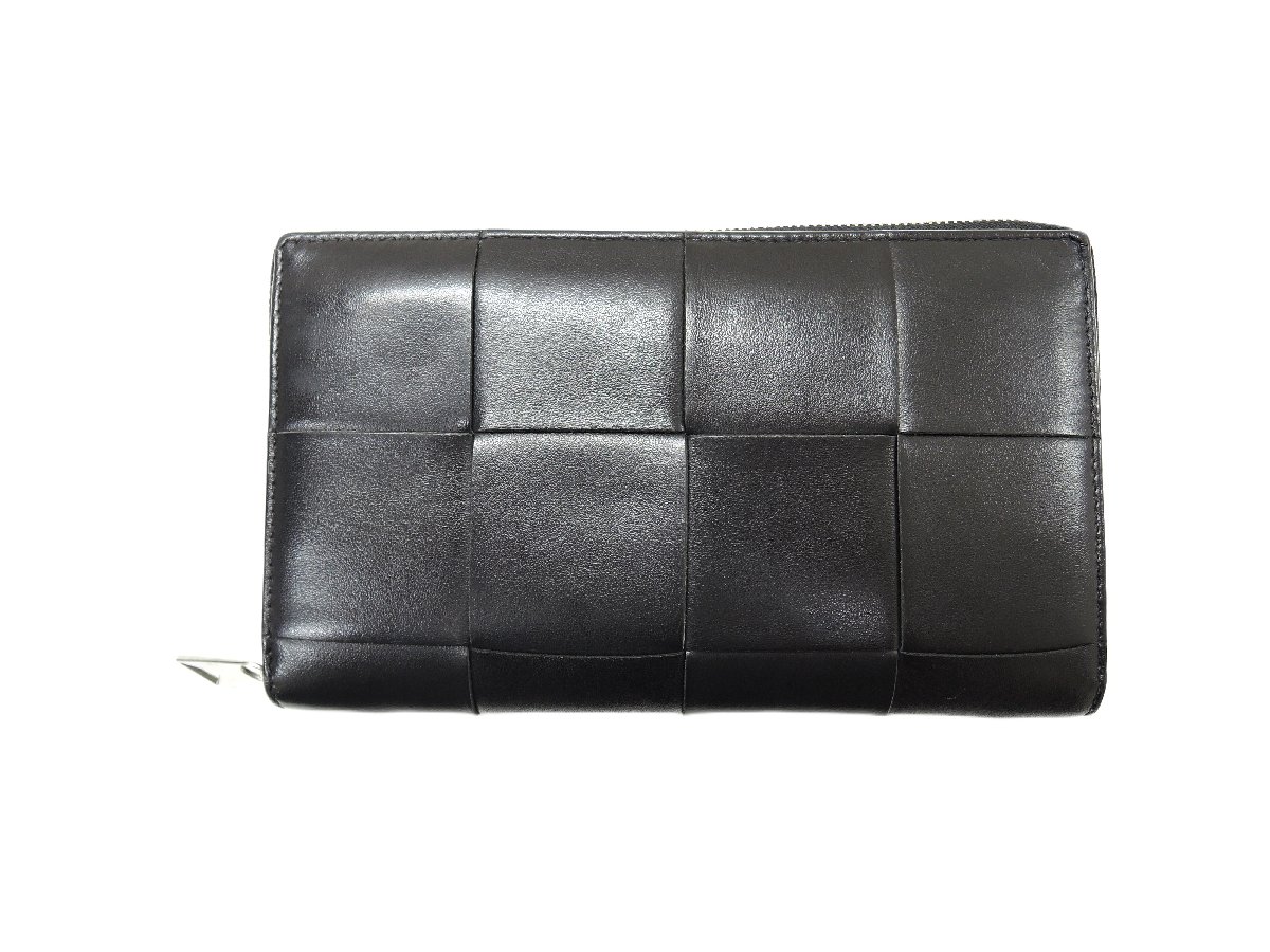 BOTTEGA VENETA ボッテガヴェネタ カセット ジップアラウンドウォレット ブラック 長財布 ランクB