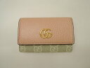 グッチ キーケース（メンズ） グッチ GUCCI GGマーモント ダブルG キーケース ピンク×ベージュ 456118 6連 ランクSA