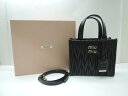 【未使用】 ミュウミュウ miumiu マテラッセ ナッパレザー 2way 5BA277 ショルダーバッグ トートバッグ