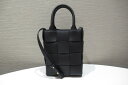 BOTTEGA VENETA ボッテガヴェネタ ミニ カセット トートバッグ ブラック マキシイントレチャート バッグ ラ...