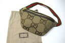グッチ GUCCI ベルトバッグ 696031 ジャンボGG ボディバッグ ウェストバッグ ベージュ 中古 ランクA