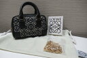 【美品】 LOEWE ロエベ アマソナ ナノ バッグ ミニバッグ チェーンバッグ ネイビー 2WAY 中古 ランクSA