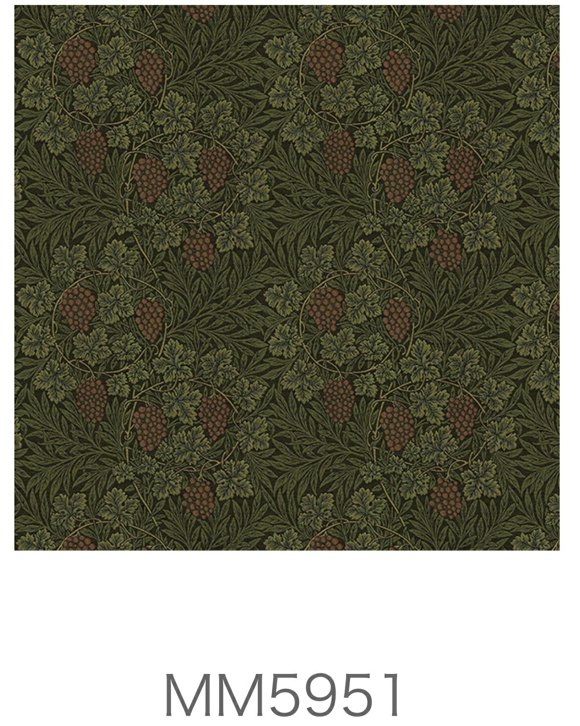 生地 William Morris ウィリアムモリス バイン MM5951 生地1巾約145センチx縦約10cm単位カット販売 ジ..