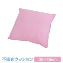 クッション 正方形 サイズ 35 × 35 cm 不織布 2個 セット ピンク 無地 かわいい 可愛い 安い 女性 背当て 背もたれ 小さい ポリエステル 業務用 日本製