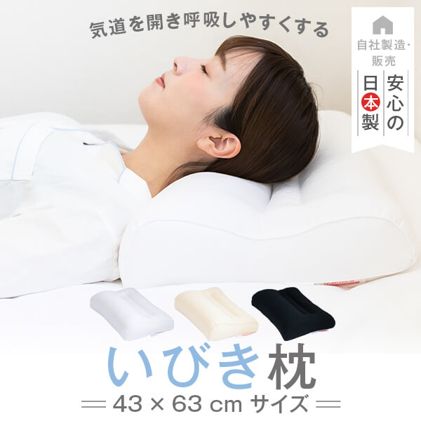 【ポイント5倍up 25日0：00～23：59】いびき防止 枕 いびき枕 スタンダード 43 × 63 cm サイズ 敬老の日 ギフト 洗える 洗濯 いびき イビキ 防止 対策 まくら マクラ 高い 高さ 調節 高さ調整 安眠 快眠 かため 硬め パイプ 日本製【敬老の日特集】