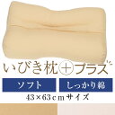 楽天スーパーSALE【10％OFF 4日20：00～11日1：59】いびき枕プラス 43 × 63 cm サイズ 高さ調節 洗える 綿ツイル ソフトパイプ まくら マクラ 枕 日本製 いびき防止 いびき対策