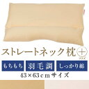 ストレートネック 枕 プラス 43 × 63 cm 肩こり 首こり 矯正 首枕 洗える 高さ調整 日本製 防ダニわた エラストマーパイプ 綿ツイル 1