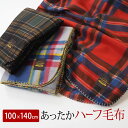 チェックかがり ハーフ毛布 100×140 ひざ掛け 大判 おしゃれ かわいい ブランケット クリスマス プレゼント ギフト キャラクター 冬 あったか 暖かい...